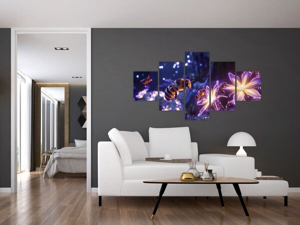 Obraz - Včelí louka III. (125x70 cm)