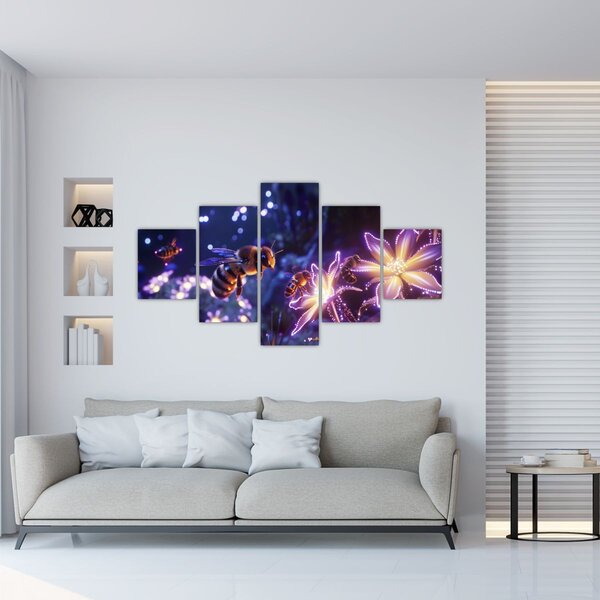 Obraz - Včelí louka III. (125x70 cm)
