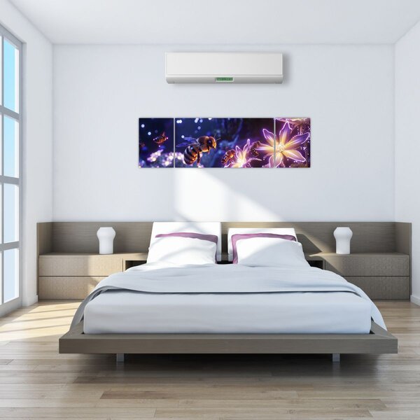 Obraz - Včelí louka III. (170x50 cm)