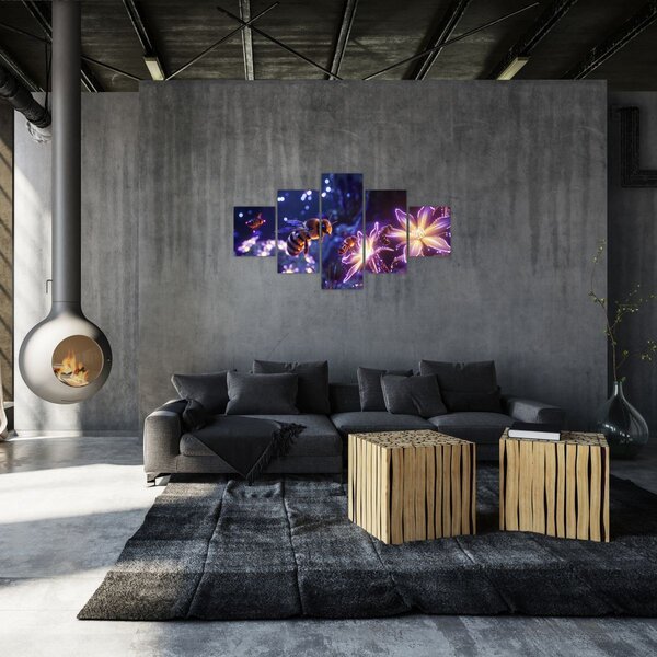 Obraz - Včelí louka III. (125x70 cm)