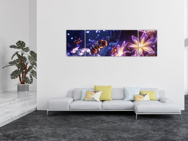 Obraz - Včelí louka III. (170x50 cm)