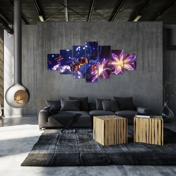 Obraz - Včelí louka III. (210x100 cm)