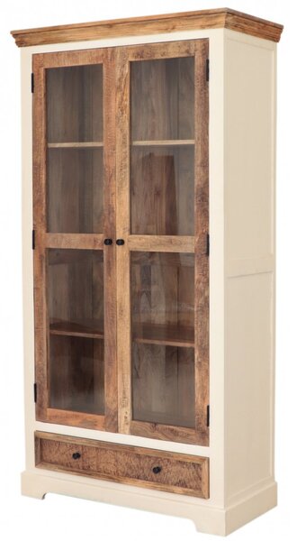 Vitrína Agni 100x190x45 z masivu mango