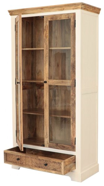 Vitrína Agni 100x190x45 z masivu mango