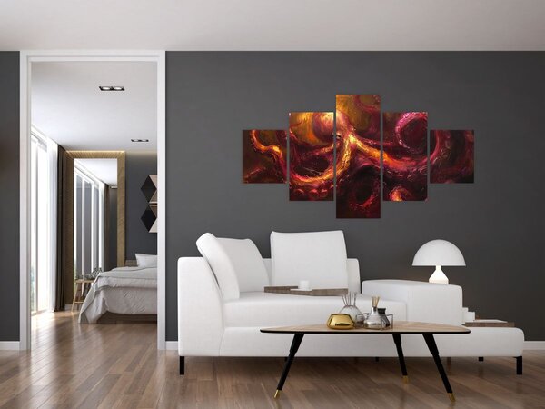 Obraz - Chobotnice, olejomalba (125x70 cm)