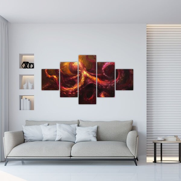 Obraz - Chobotnice, olejomalba (125x70 cm)