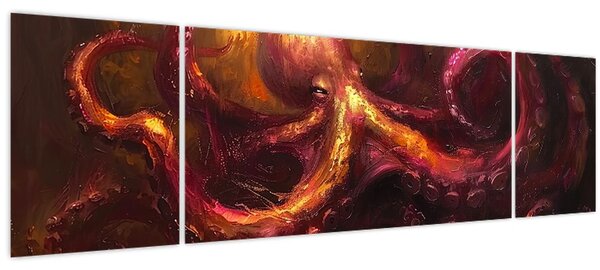 Obraz - Chobotnice, olejomalba (170x50 cm)