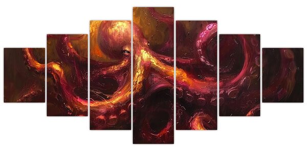 Obraz - Chobotnice, olejomalba (210x100 cm)
