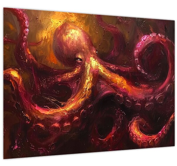 Obraz - Chobotnice, olejomalba (70x50 cm)