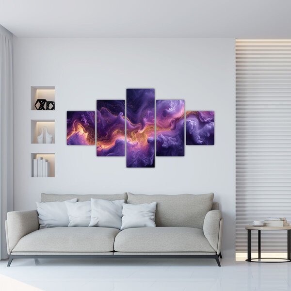 Obraz - Fialová mlhovina (125x70 cm)