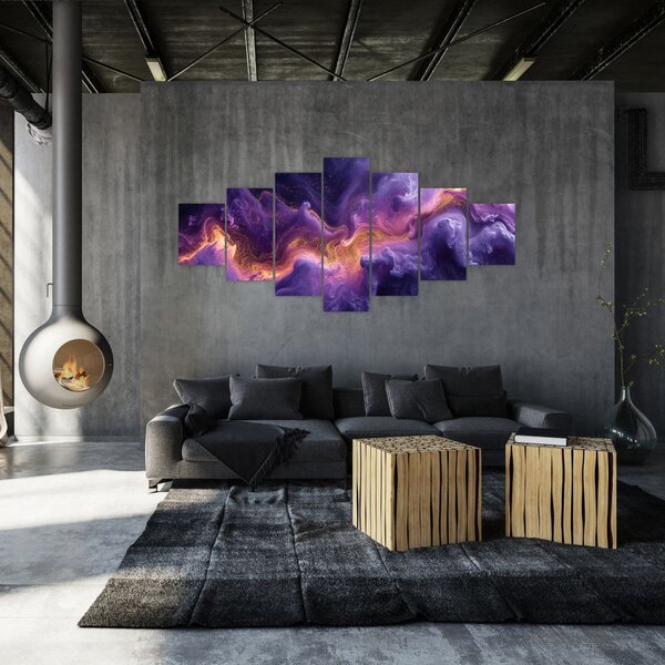 Obraz - Fialová mlhovina (210x100 cm)