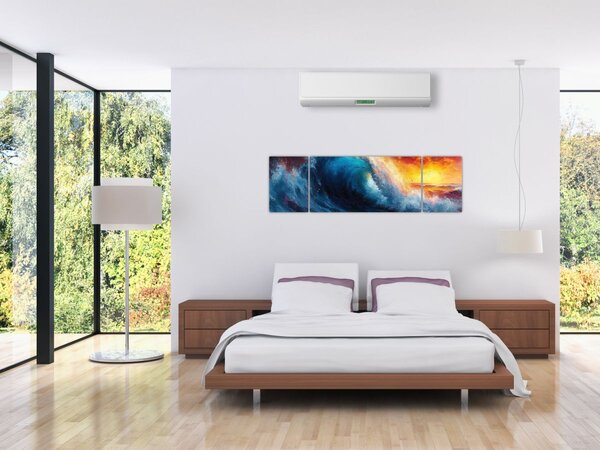 Obraz - Vlna v západu slunce (170x50 cm)