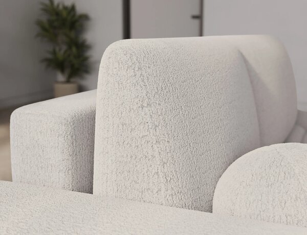 Designová rohová sedací souprava NIMUE - bílá, levý roh