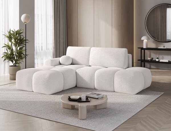 Designová rohová sedací souprava NIMUE - bílá, levý roh