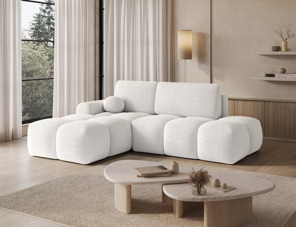 Designová rohová sedací souprava NIMUE - bílá, levý roh