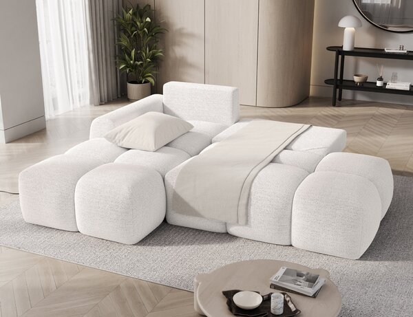 Designová rohová sedací souprava NIMUE - bílá, levý roh