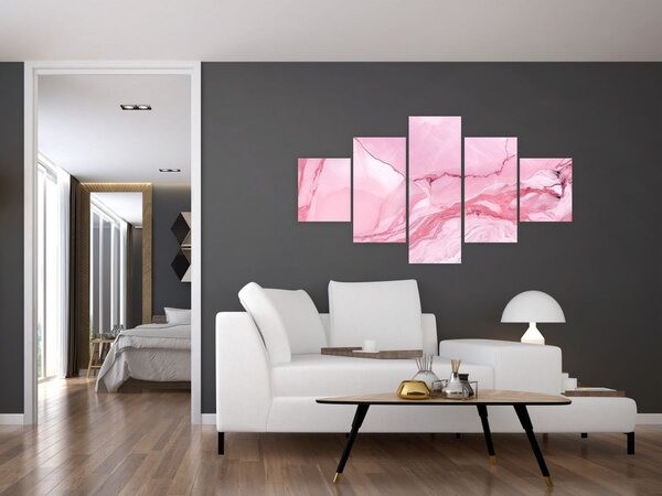Obraz - Růžový mramor (125x70 cm)