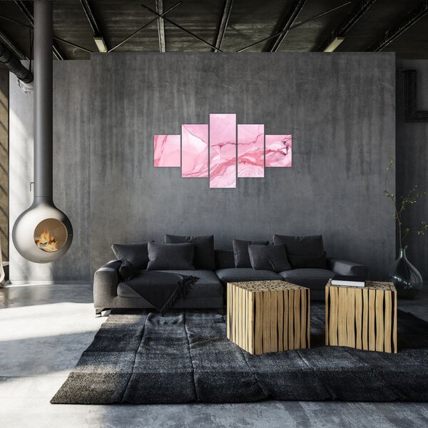 Obraz - Růžový mramor (125x70 cm)