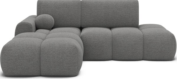 Designová rohová sedací souprava NIMUE - šedá, levý roh