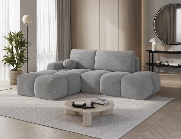 Designová rohová sedací souprava NIMUE - šedá, levý roh