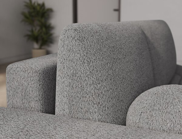 Designová rohová sedací souprava NIMUE - šedá, levý roh