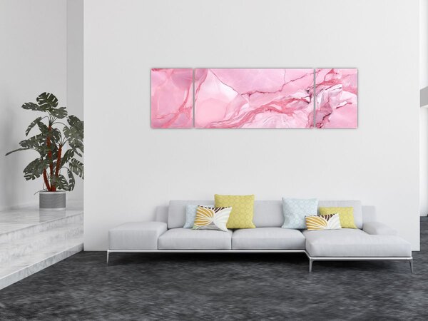 Obraz - Růžový mramor (170x50 cm)