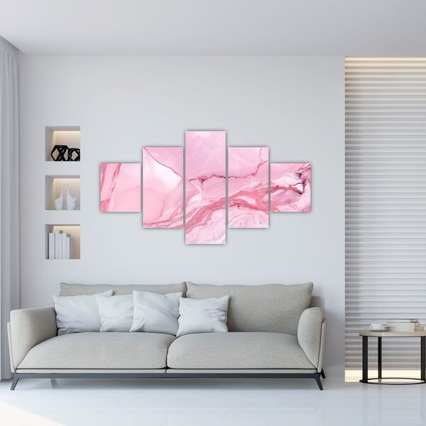 Obraz - Růžový mramor (125x70 cm)