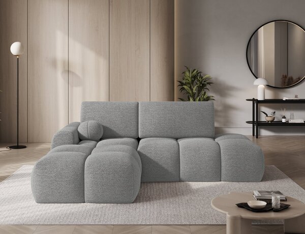 Designová rohová sedací souprava NIMUE - šedá, levý roh