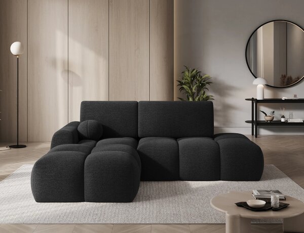 Designová rohová sedací souprava NIMUE - antracitová, levý roh