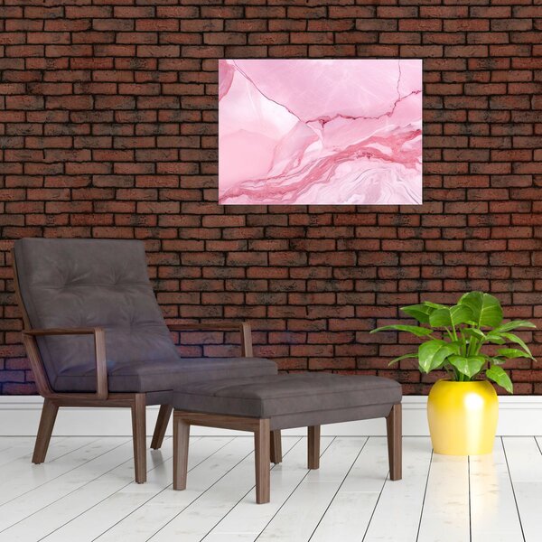 Obraz - Růžový mramor (70x50 cm)