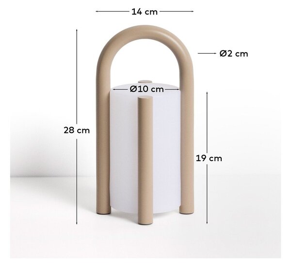 LED přenosné venkovní svítidlo na USB ø 14 cm Leros – Kave Home