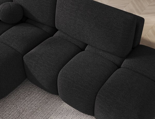Designová rohová sedací souprava NIMUE - antracitová, levý roh