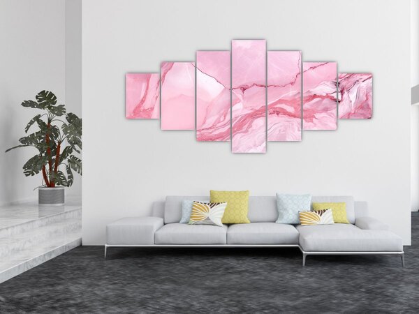 Obraz - Růžový mramor (210x100 cm)