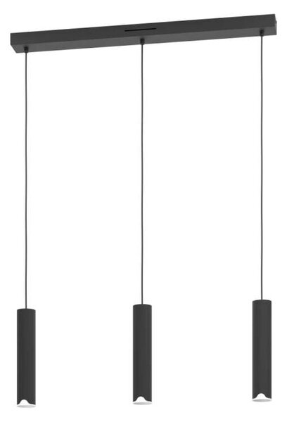 Eglo ZIGBEE 901124 BALAMORTA-Z - Závěsné LED RGB svítidlo nad stůl ovládané ovladačem, nebo z mobilní aplikace, LED 11,1W, 78cm (Závěsné smart LED svítidlo v černé barvě nad jídelní stůl)