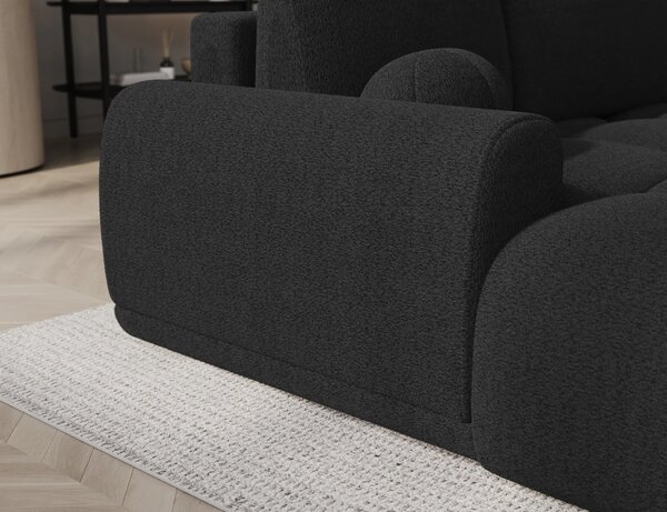Designová rohová sedací souprava NIMUE - antracitová, levý roh