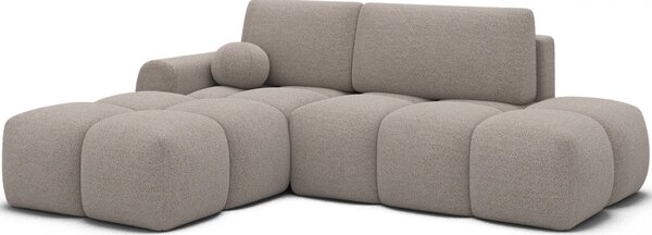 Designová rohová sedací souprava NIMUE - světle béžová, levý roh