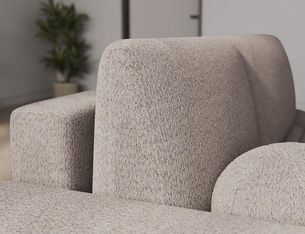 Designová rohová sedací souprava NIMUE - světle béžová, levý roh