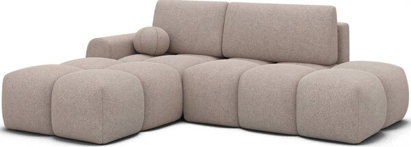 Designová rohová sedací souprava NIMUE - béžová, levý roh