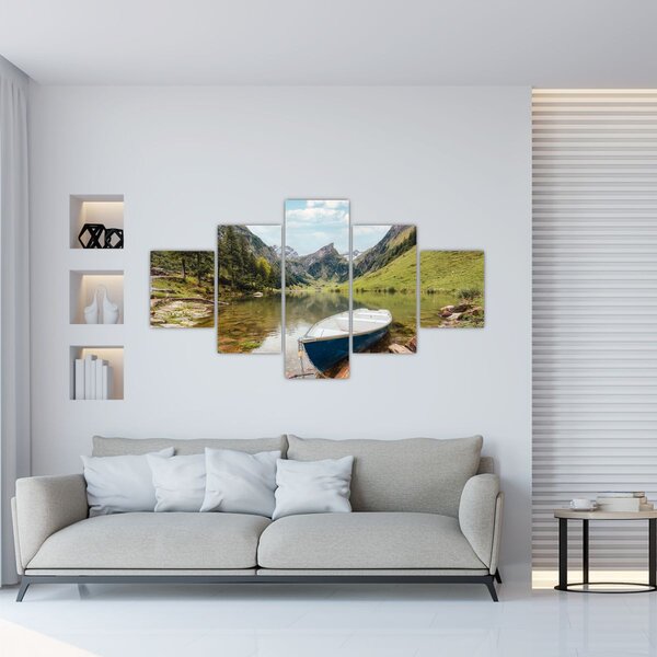 Obraz - Seealpsee, jezero Švýcarska (125x70 cm)