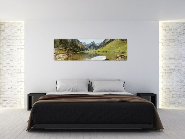 Obraz - Seealpsee, jezero Švýcarska (170x50 cm)