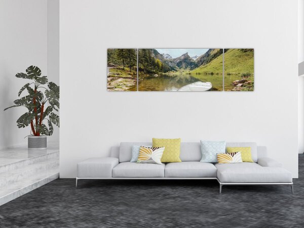 Obraz - Seealpsee, jezero Švýcarska (170x50 cm)