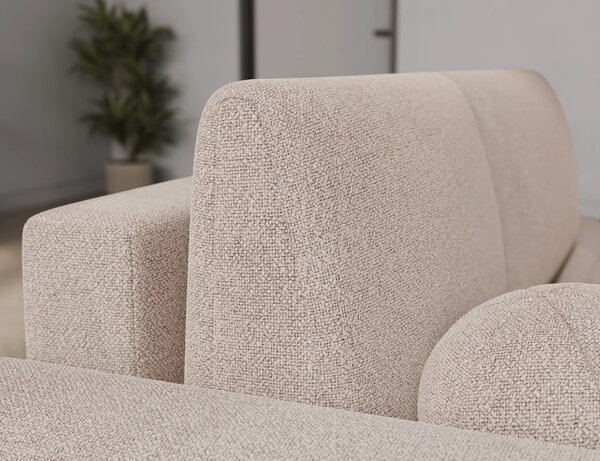 Designová rohová sedací souprava NIMUE - béžová, levý roh