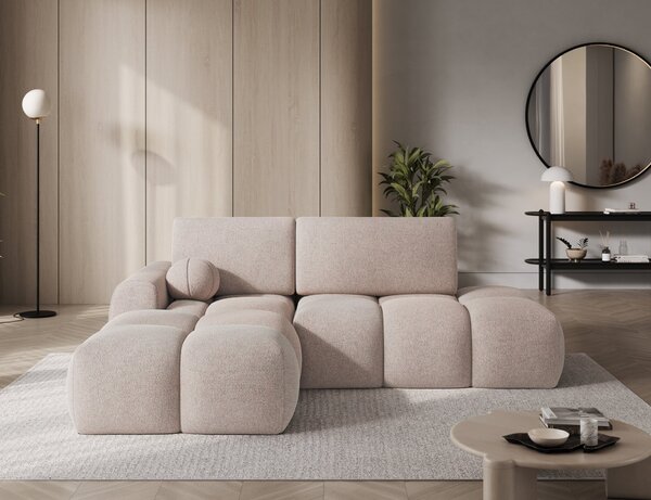 Designová rohová sedací souprava NIMUE - béžová, levý roh