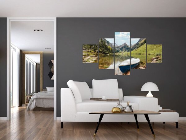 Obraz - Seealpsee, jezero Švýcarska (125x70 cm)