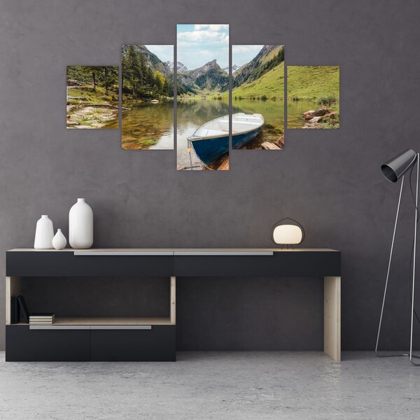Obraz - Seealpsee, jezero Švýcarska (125x70 cm)