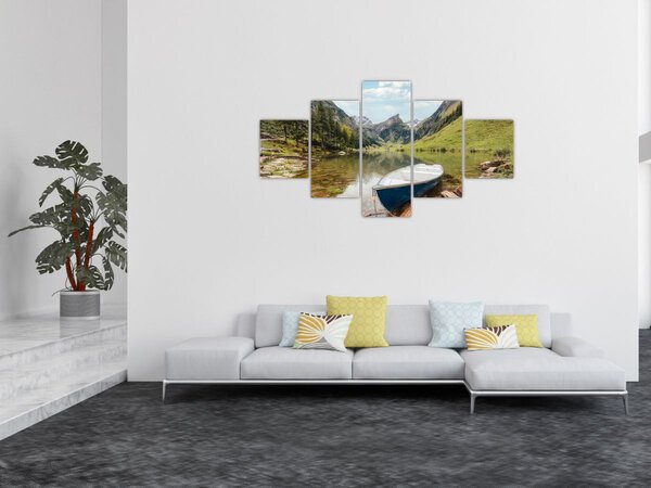 Obraz - Seealpsee, jezero Švýcarska (125x70 cm)