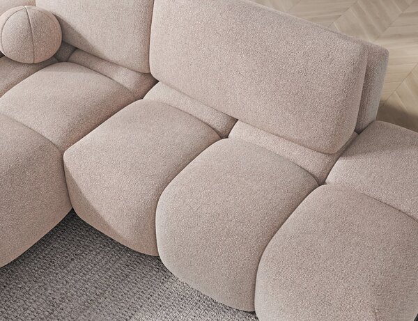 Designová rohová sedací souprava NIMUE - béžová, levý roh