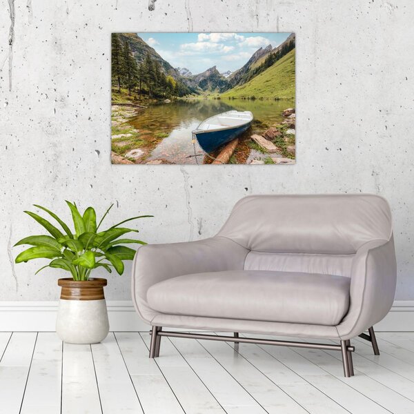 Obraz - Seealpsee, jezero Švýcarska (70x50 cm)