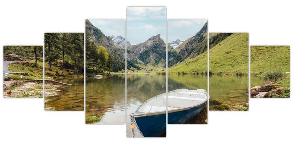 Obraz - Seealpsee, jezero Švýcarska (210x100 cm)