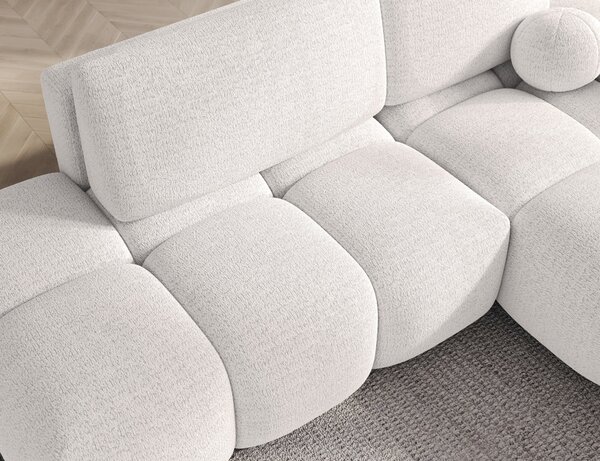 Designová rohová sedací souprava NIMUE - bílá, pravý roh